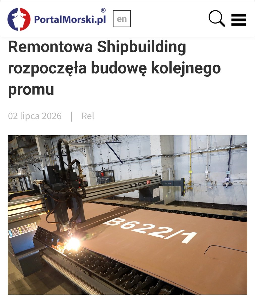 CzekalskiPawe's tweet photo. W gdańskiej stoczni Remontowej Shipbuilding S.A. rozpoczęto budowę kolejnego promu pasażersko - samochodowego dla norweskiego armatora
Polska produkcja hybrydowych promów dla Norwegii to jeden z największych sukcesów naszego przemysłu okrętowego https://t.co/9k6KElJQjB