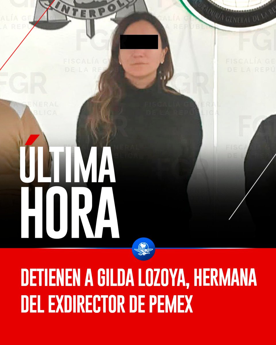El_Universal_Mx's tweet photo. #ÚLTIMAHORA |🔴 La FGR cumplimentó orden de aprehensión contra Gilda Susana Lozoya, hermana del exdirector de Pemex, Emilio Lozoya Austin, por su posible participación en el delito de operaciones con recursos de procedencia ilícita.

Fue detenida en inmediaciones del AICM, por agentes de la Agencia de Investigación Criminal, en conjunto con elementos de la SSPC y la Secretaría de Marina.