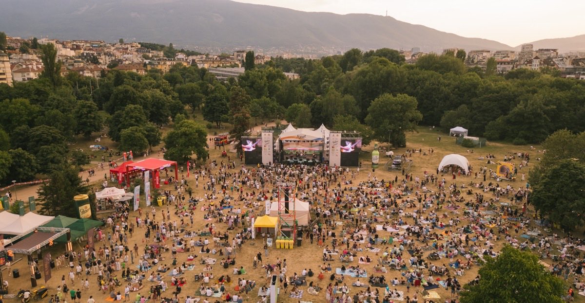 Bulgaria's tweet photo. Happening now: The A to JazZ festival lights up Sofia’s South Park II from July 2-5! World-class jazz, open-air atmosphere and unforgettable summer nights. See you there! 🎶
#AtoJazZ #SofiaJazz #BulgariaEvents https://t.co/F9IXb9MGmM
