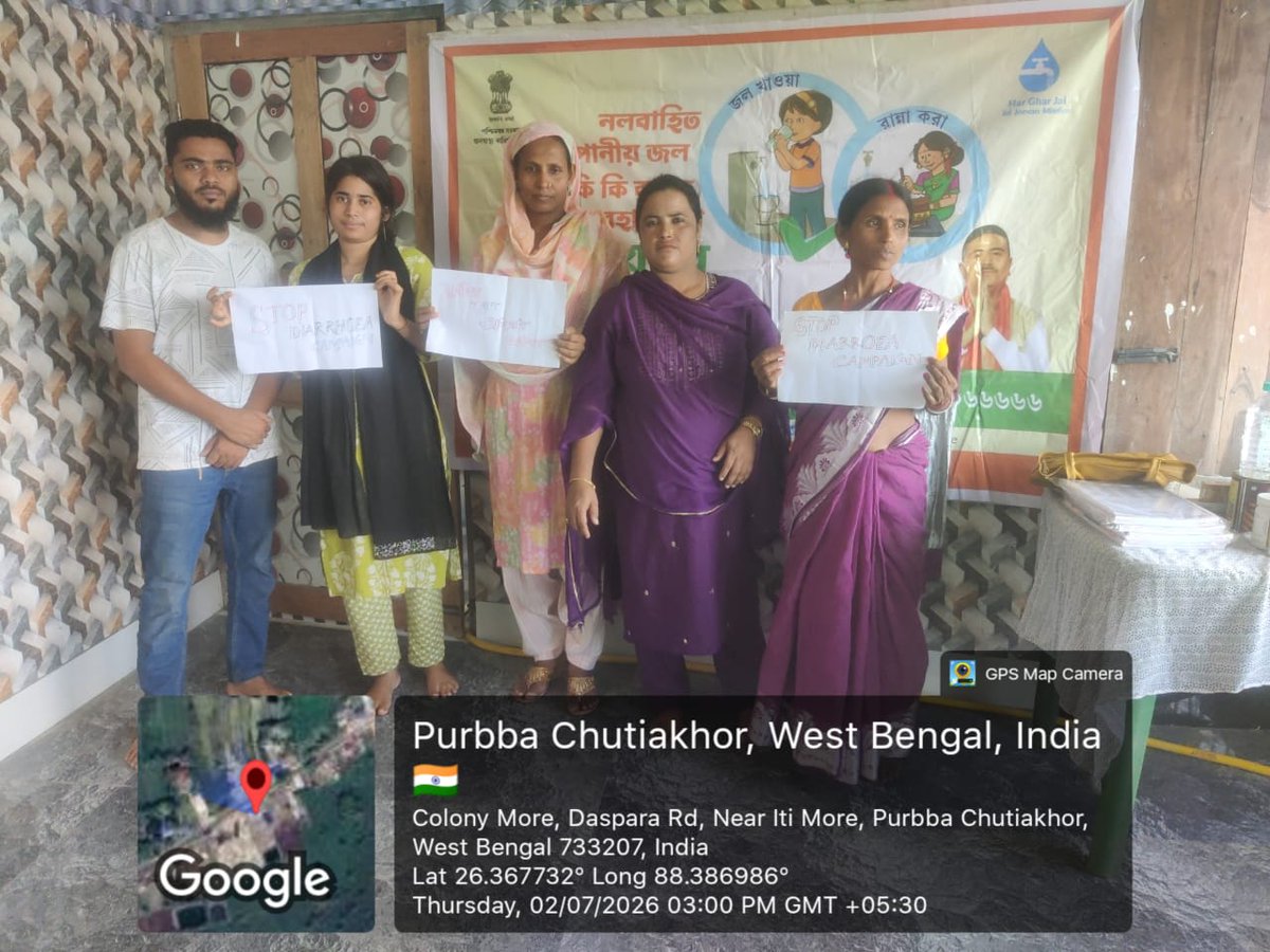 UDphed's tweet photo. 💧 Clean Water, Healthy Lives | Stop Diarrhoea Campaign under Jal Jeevan Mission. district - Uttar Dinajpur 
#DDWSJoinsStopDiarrhoea #StopDiarrhoea2026
@GowbPhe
@egiye_bangla
#HarGharJal #MoJSDDWS #JalJeevanMission #WestBengal #JJM https://t.co/Y2CXPBw3vO