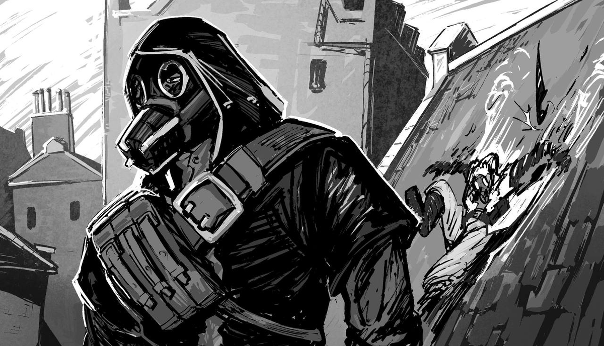tex_textetexter's tweet photo. Continuing my composition studies.  A sunny day in Dunwall is the perfect day for training! #Dishonored #Whalers #Theknifeofdunwall #dh1 https://t.co/fZeEEWAv92