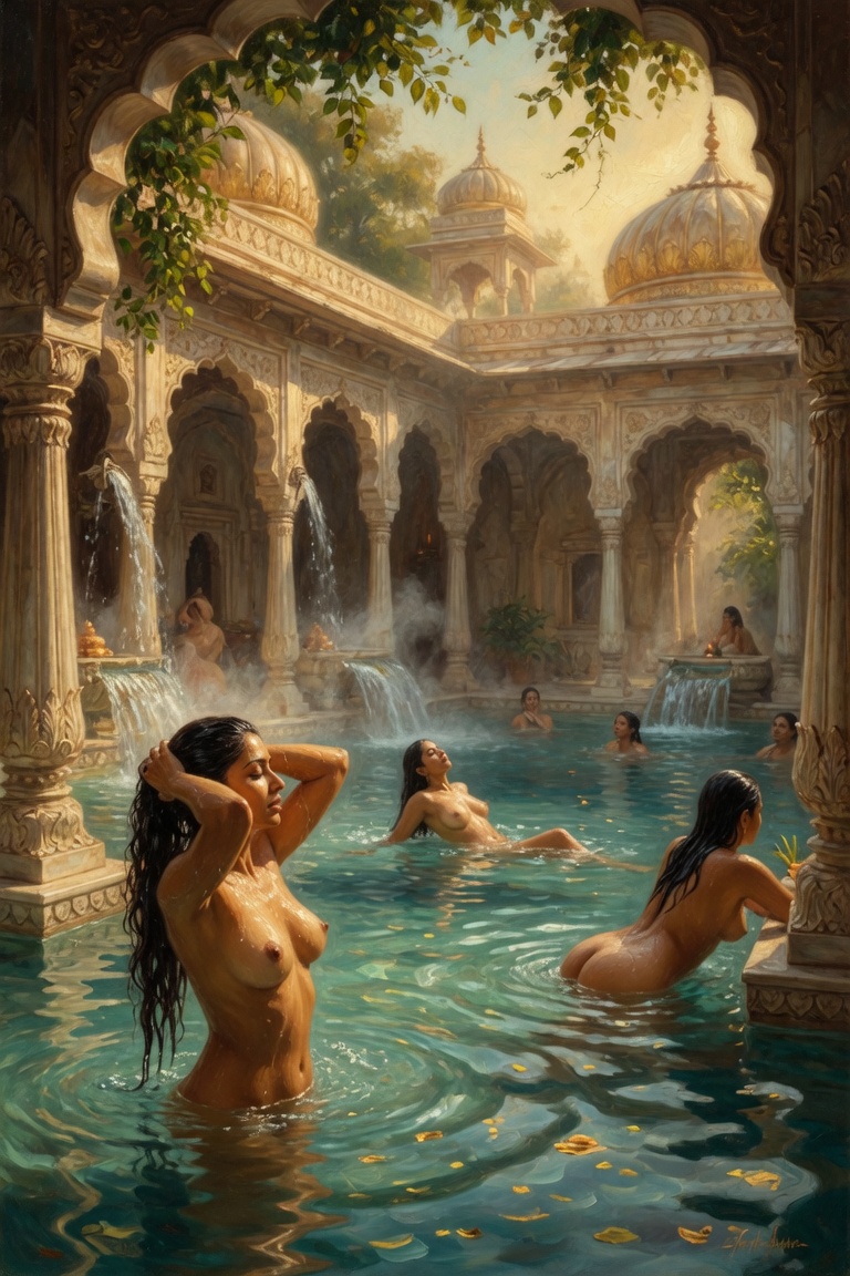NexusAIArt's tweet photo. A secret moment of serenity in an ancient palace bathed in golden light. Timeless elegance and quiet sensuality under the warm sun ✨
#ArtisticNudity #FantasyArt #PalaceBath #SensualArt #GrokImagine #DigitalArt #MythicBeauty #ElegantNude #AIArt https://t.co/0iOu2o8YdK