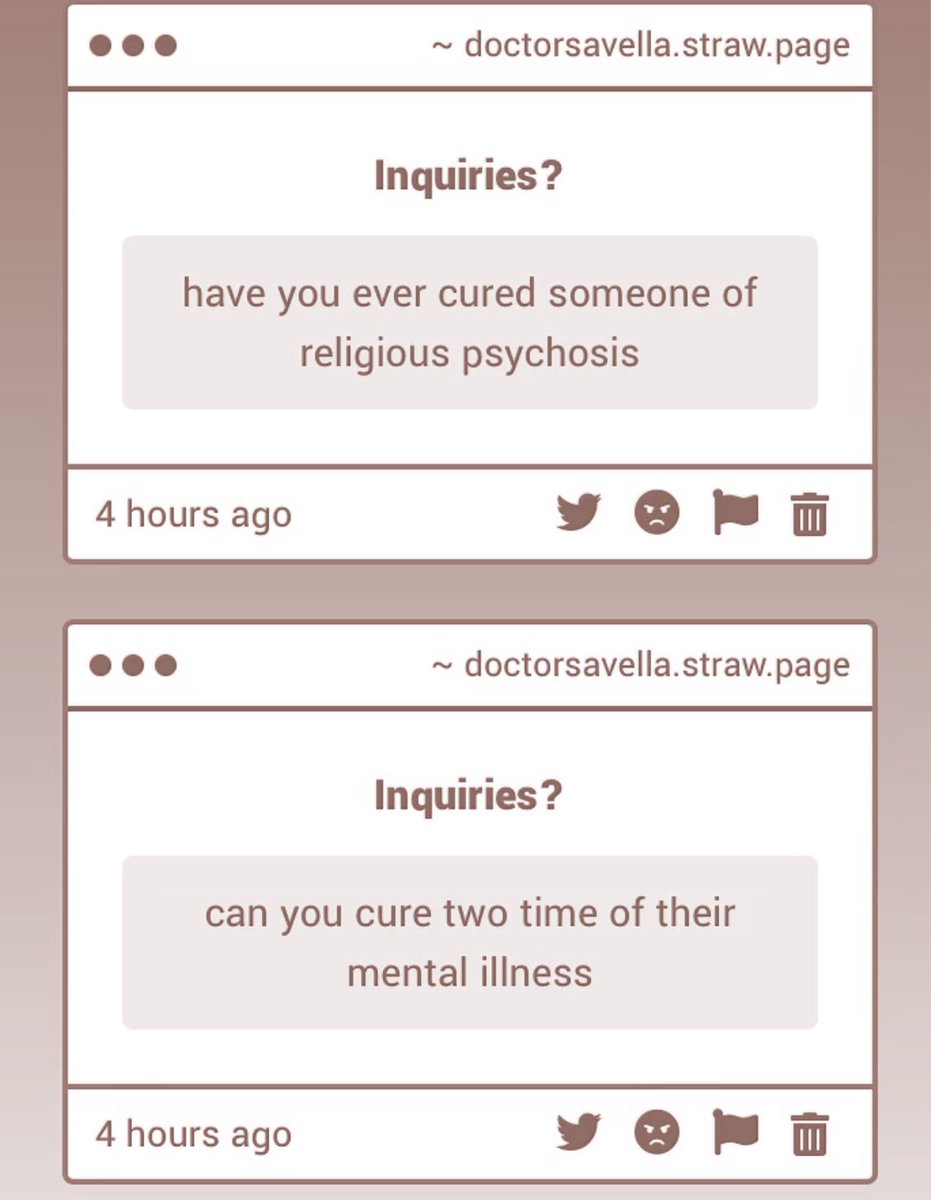 doctorsavella's tweet photo. Haha.
I’m not a psychologist, unfortunately. Or a therapist. https://t.co/TfUL9NBklz