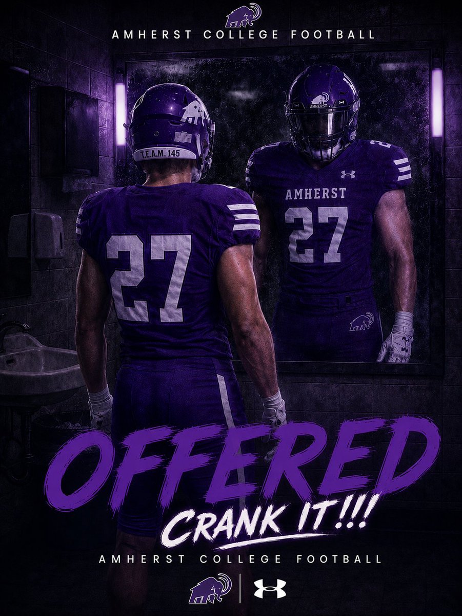 JacobMacarz's tweet photo. #AGTG After a great call and conversation with @coachmcthompson I am blessed to receive my 4th offer to play @AmherstCollFB!! 
@Coach_Mella @CAcatsFB1794 @NE6FB_Recruits https://t.co/JCXJ3V1NAU