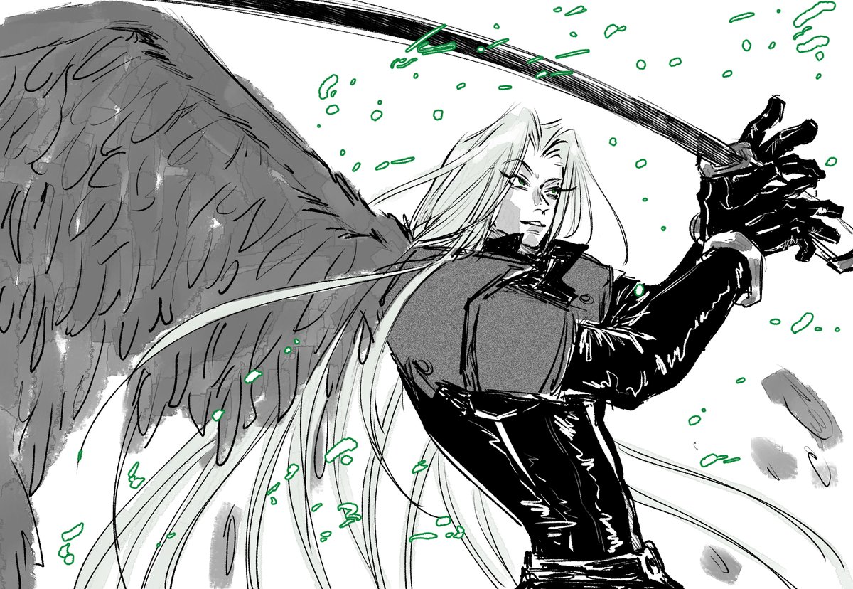 ppangro1's tweet photo. 마사무네 든 세피  #세피로스 #セフィロス #Sephiroth https://t.co/SleAWnDji8