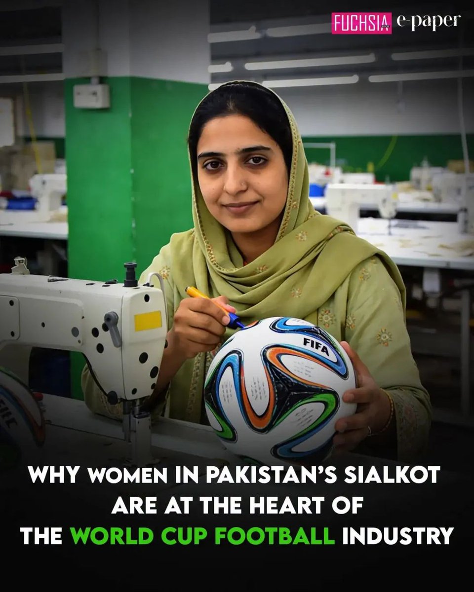fuchsia_mag's tweet photo. Why Women in Pakistan’s Sialkot Are at the Heart of the World Cup Football Industry
Every four years, the FIFA World Cup produces moments that become part of sporting history. 
Read on: 
https://t.co/nVFpXiwPxa

FIFA, FIFA World Cup, Football, Pakistan, Sialkot https://t.co/7FCNZLoSxV