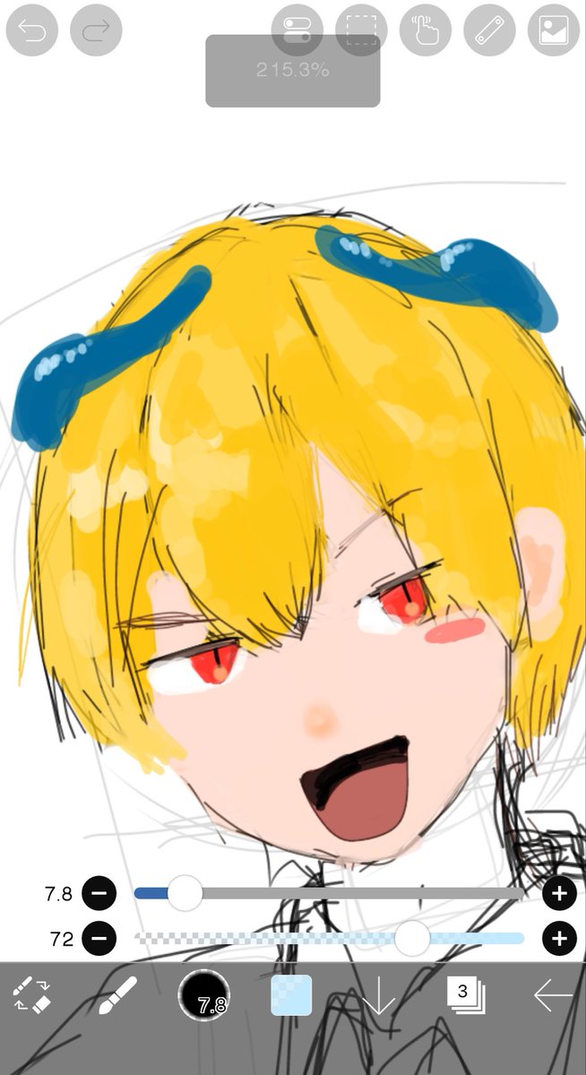 peeepaaa_4's tweet photo. 厚塗りの仕方がわかった気がする。これは賢王。なんか女っぽい……クソぅ…… https://t.co/7aYJHbOwRJ