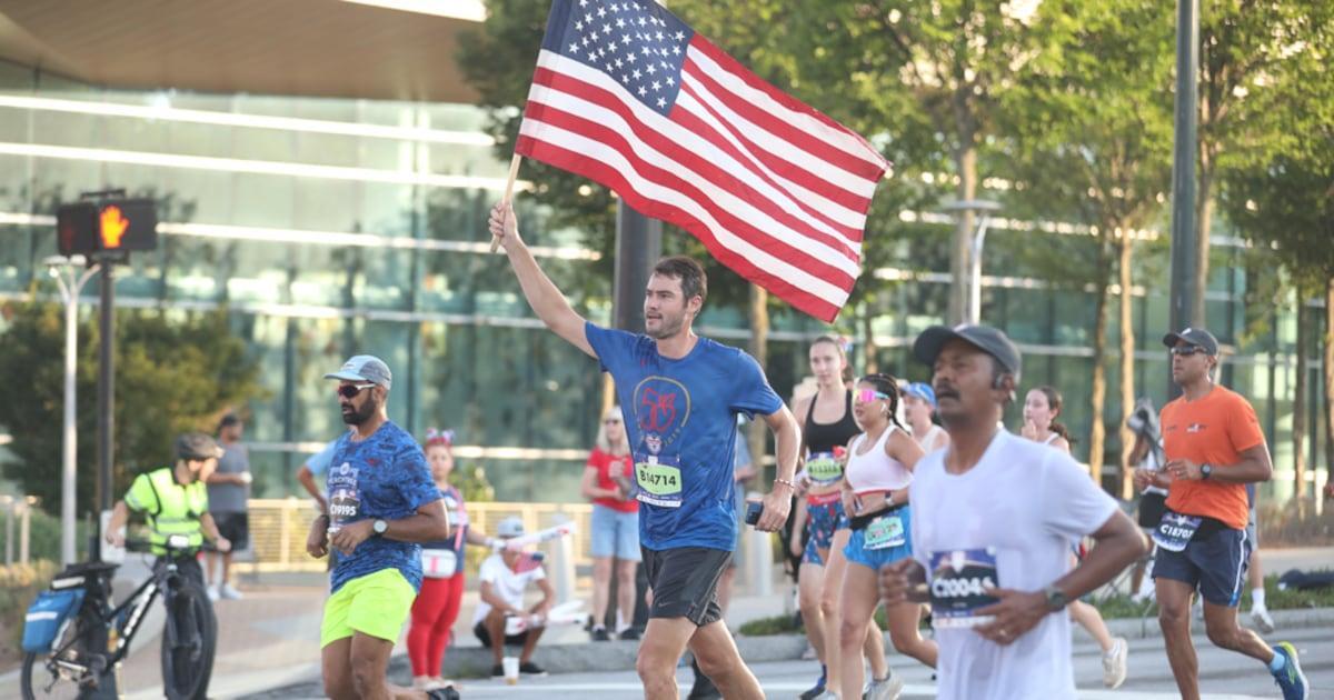 wsbtv's tweet photo. Northside Hospital Peachtree Road Race will likely start under red flag conditions https://t.co/aZ8dAxaT6d https://t.co/vPUUc1rNAp
