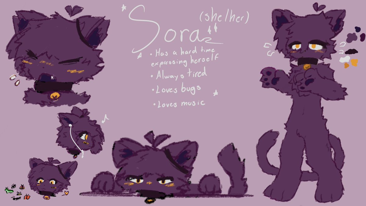 Sariastal's tweet photo. Sora reference sheet https://t.co/Jh9DZiaAMY