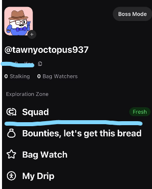 StepCoinsol8's tweet photo. Pumpfun added a new feature on their app called the Squads

It's like an in app community 

You can see its new cus of the " fresh " text

They just announced the trading compitition 

maybe its all related?

https://t.co/qacOoas4hy https://t.co/5T85A8vWOf