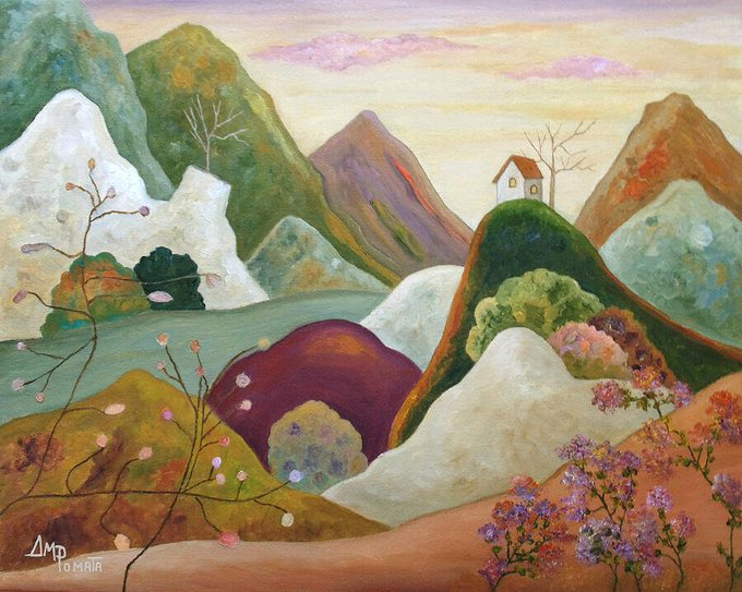 ampomata's tweet photo. This is my painting, "Haven On Heights". https://t.co/MxwUHbLQmr