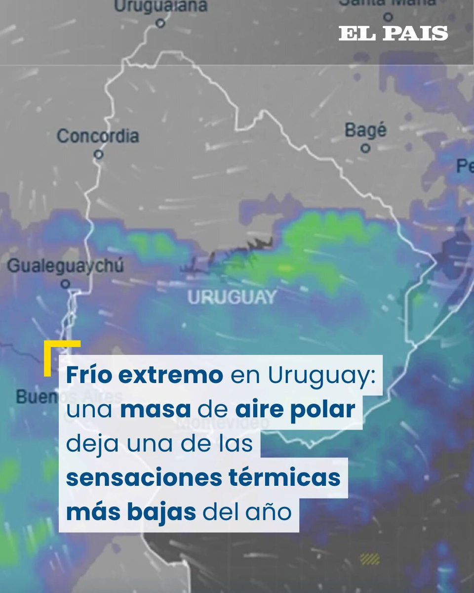 elpaisuy's tweet photo. Frío extremo en Uruguay: una masa de aire polar deja una de las sensaciones térmicas más bajas del año https://t.co/Z9ZW7bqcFT https://t.co/VYhTbyBDCR