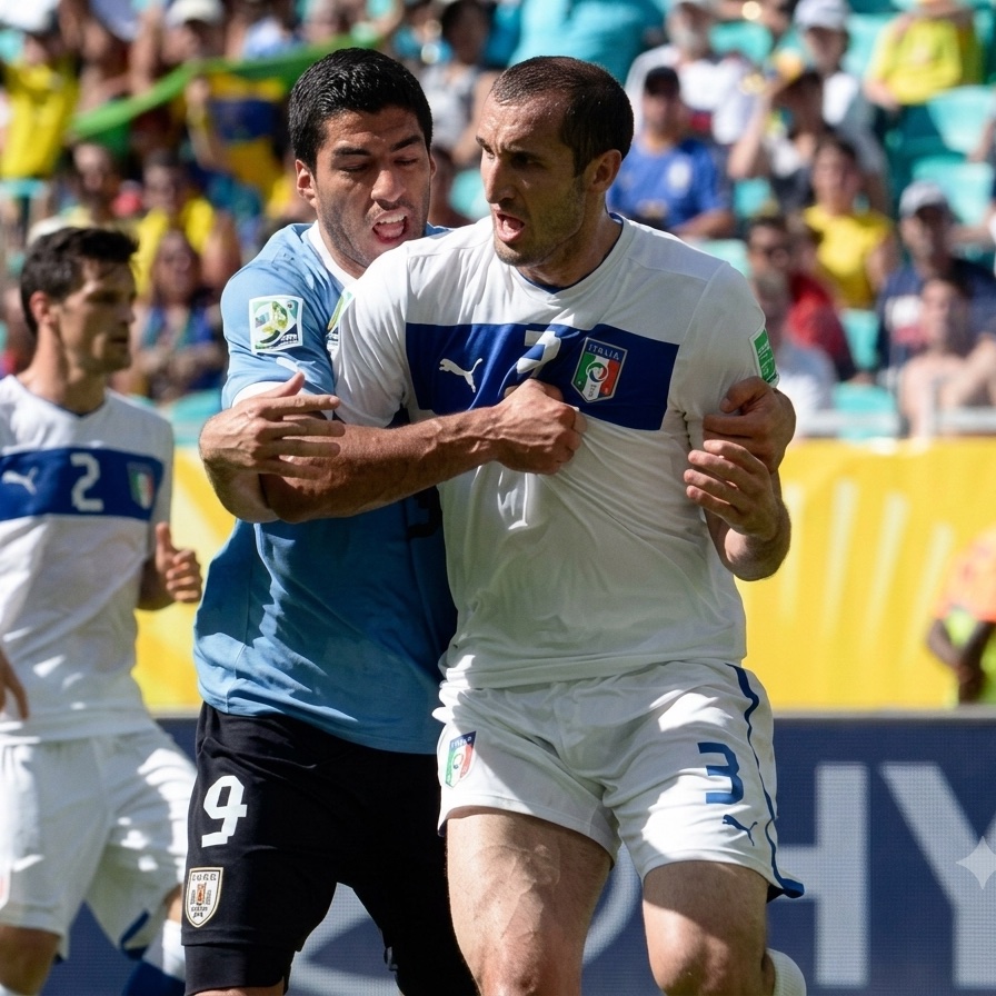sporsAlll's tweet photo. 🗣️ Luis Suarez: "Chiellini'yi ısırdığımda, gerçekten kendimi kaybettim. O anın baskısı, sahadaki o kontrolsüz hırs ve adrenalin... 

Isırdıktan saniyeler sonra ne yaptığımı anladım ama iş işten geçmişti. Herkes beni 'yamyam' ilan etti. Bana 'psikolojik sorunlu' dediler.

Belki de haklılar. Sahada o an her şey benden çıkıyor, sadece o içgüdü var. Herkes bir hata yapar, benimki sadece biraz daha 'canlı' ve unutulmaz oldu."