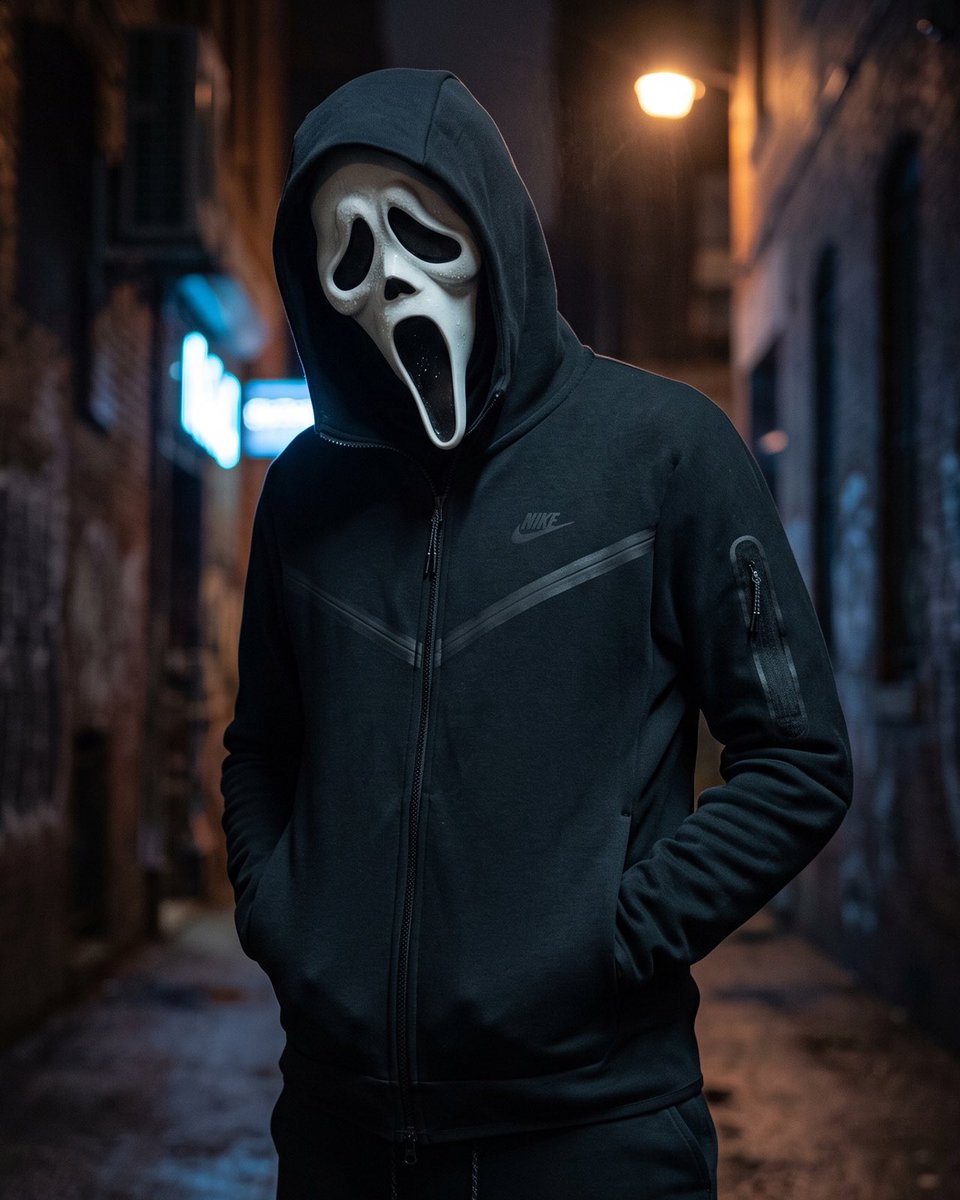 insanesneaker's tweet photo. Nike Air Force 1 ‘Ghostface’ Drops Oct. 2026 🔪 https://t.co/8goYhxmFwz