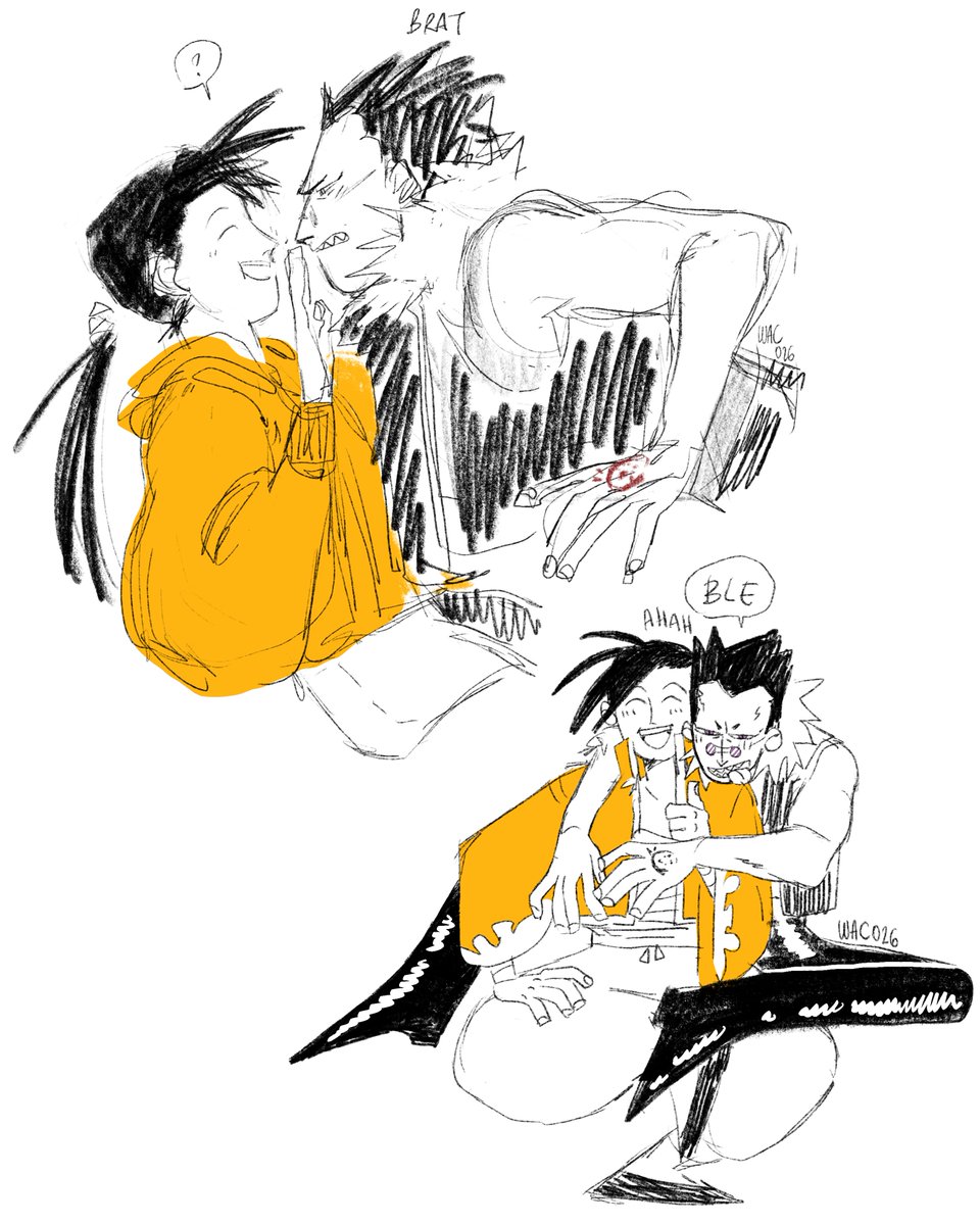 WhatAChaos's tweet photo. If they had separate bodies they would always be glued together you can't convince me otherwise

Someone un tumblr said velcro homunculus and... yeah that's perfect,
#fma #greedling #greed #lingyao #グリリン https://t.co/8BFQA4JouR