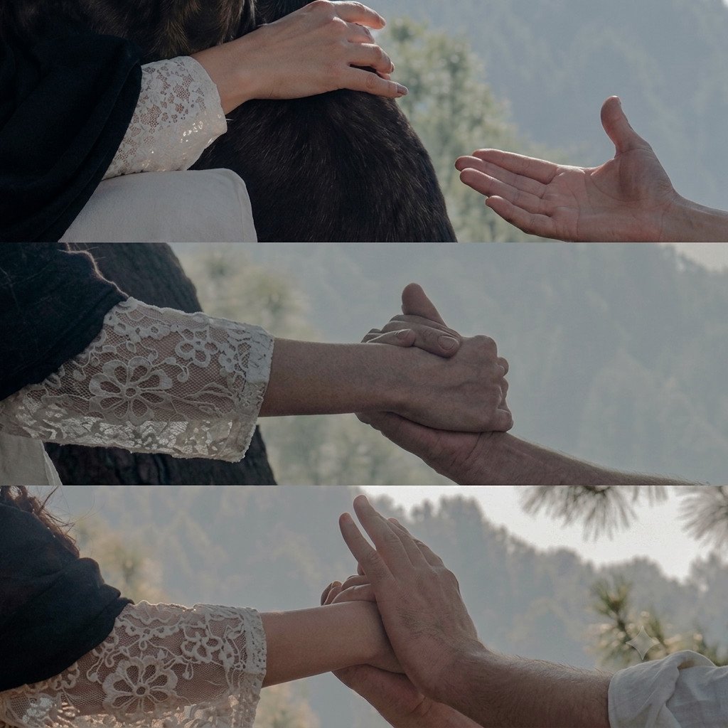 llusino1's tweet photo. And in that silent moment, trust spoke louder than words. 🔗🩶
#zanjeerain #sarbiya https://t.co/0DEJFNIm9Y