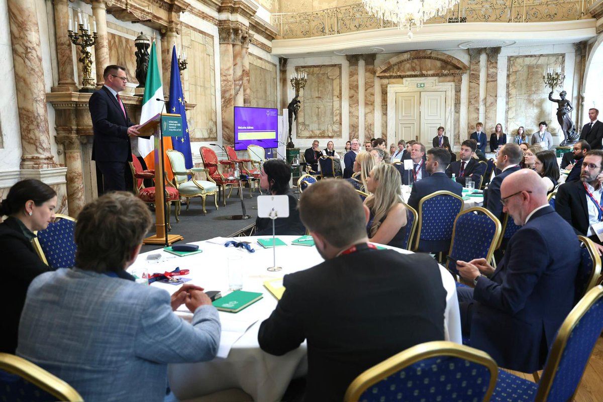 dfatirl's tweet photo. Earlier today, Minister @nealerichmond delivered the opening address at the Civilian Common Security and Defence Policy (CSDP) Summer Forum in Dublin.
 
The forum is co-hosted by DFAT with the European Centre of Excellence for Civilian Crisis Management.

https://t.co/p9J8hCEW37 https://t.co/gdAdYVG6kE