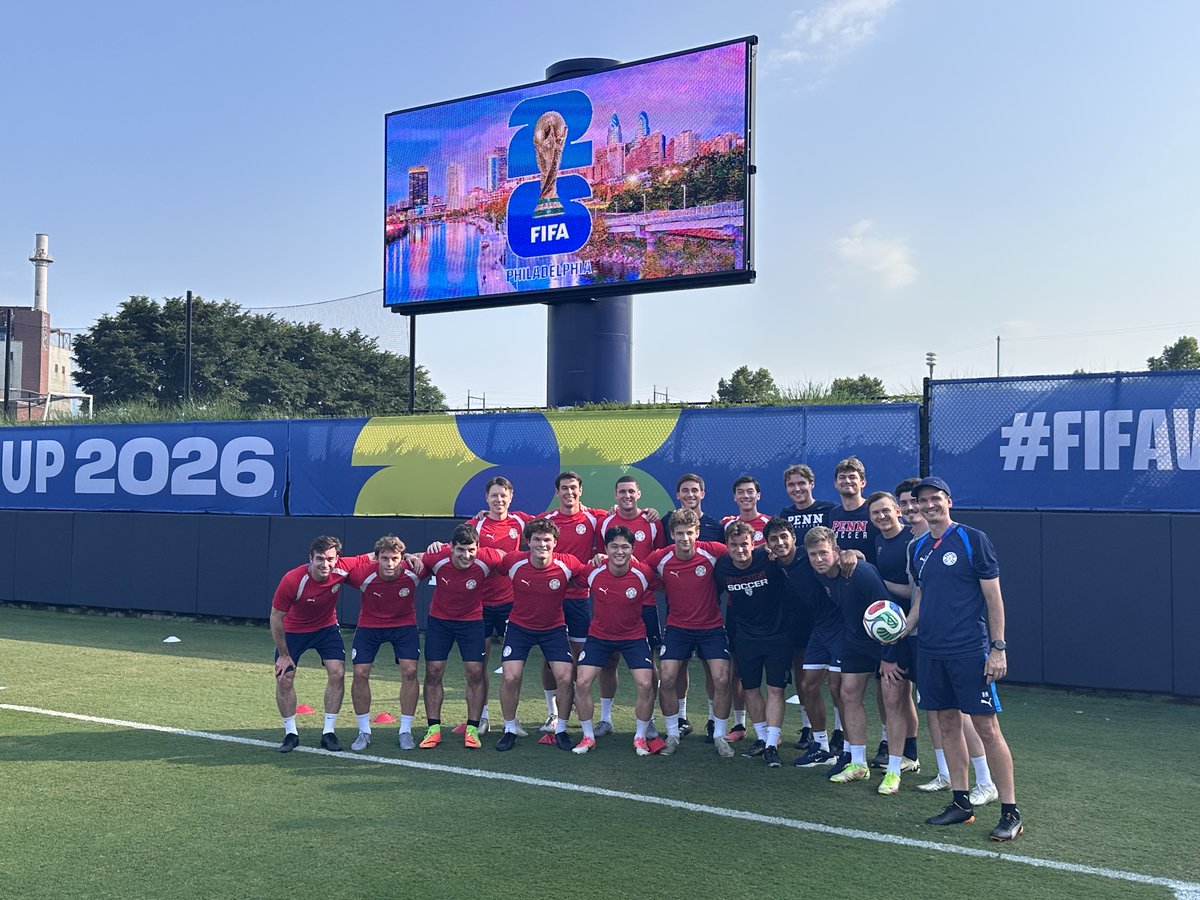 PennMSoccer's tweet photo. 𝗣𝗲𝗻𝗻 𝘅 𝗣𝗮𝗿𝗮𝗴𝘂𝗮𝘆 🌎🇵🇾

Some of our past and present players had the chance to mix in with @Albirroja on Rhodes as they gear up for their Round of 16 matchup against France!

#FightOnPenn https://t.co/LHuAzX4Qdx