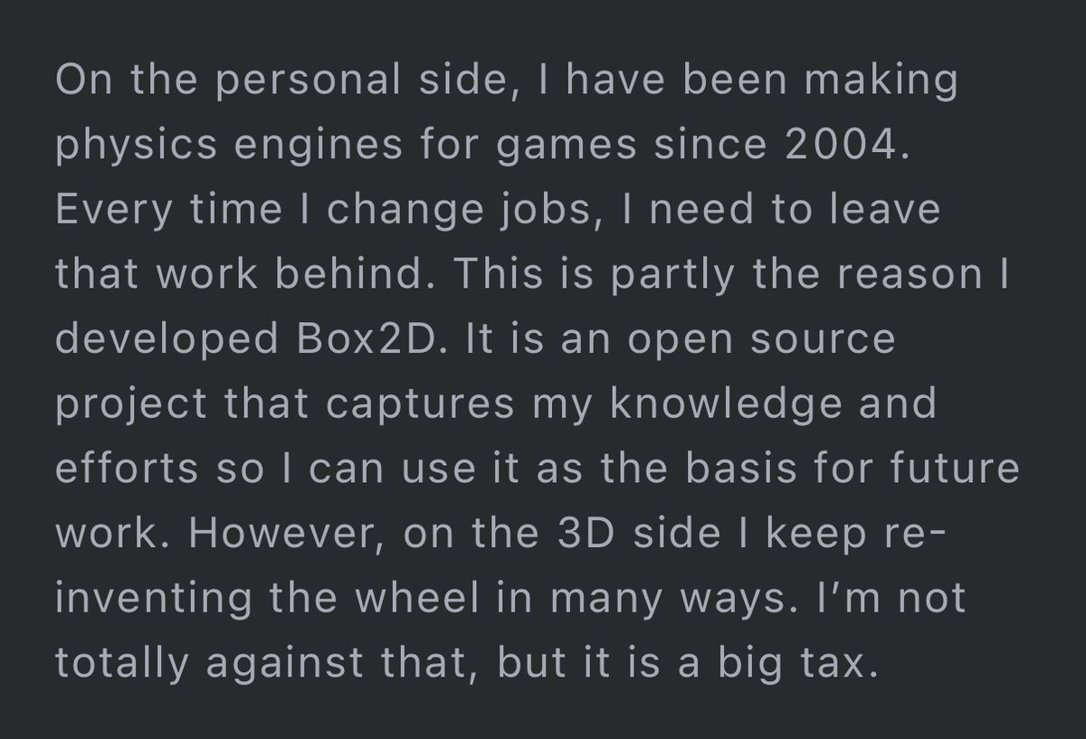 michaelybecker's tweet photo. this right here is the biggest personal case for open sourcing your work. While at Disney I wasn't able to get my own (mostly OS-indebted!) work to Open Source Valhalla, which resulted in a LOT of wheel-reinventing after leaving.

Get your work in the open if you can, not just for everyone else, but also for future you!