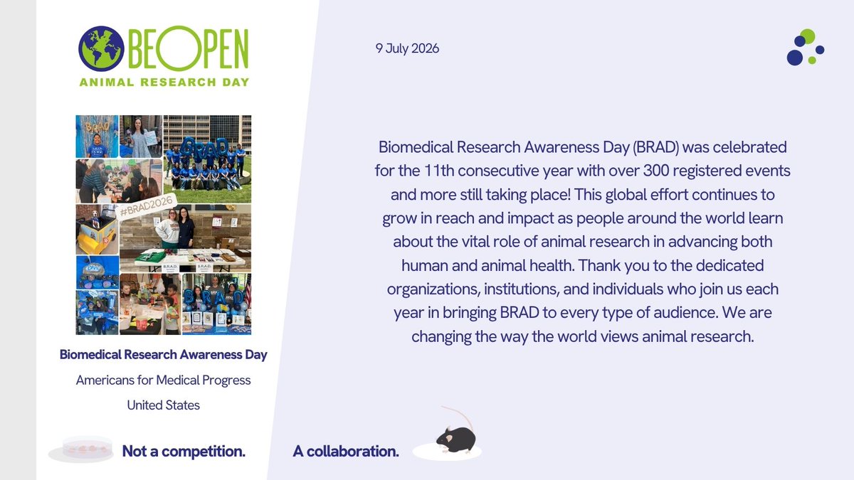 The_EARA's tweet photo. BRAD is joining #BOARD26 to promote understanding of how animal research and other approaches complement each other. #BOARD #EARA #SCICOMM https://t.co/bg2ByWXCLi