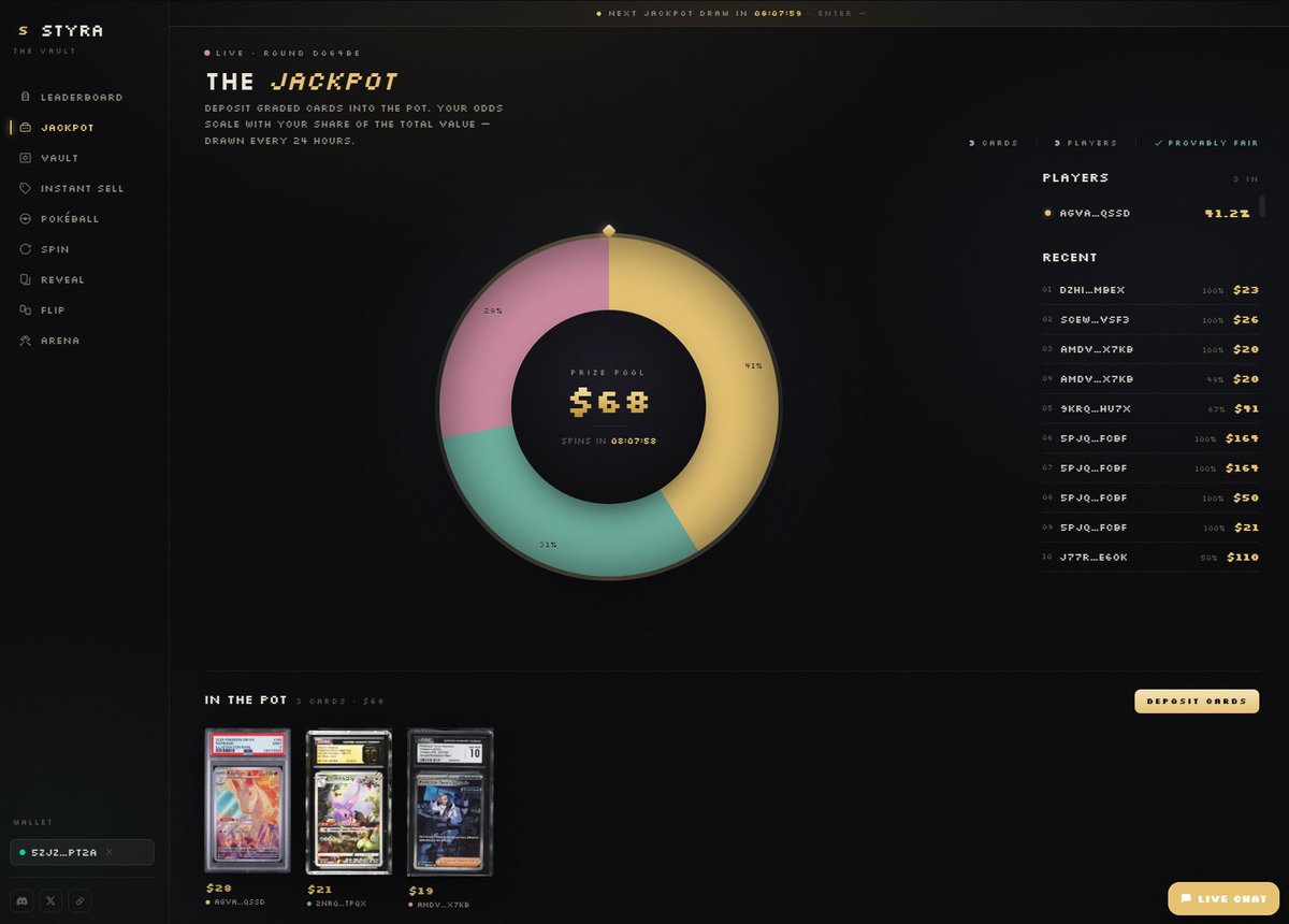 Styraxyz's tweet photo. Jackpot is live in about 6 hours! 

Winner takes the whole pot, good luck https://t.co/wkyyRlVfap