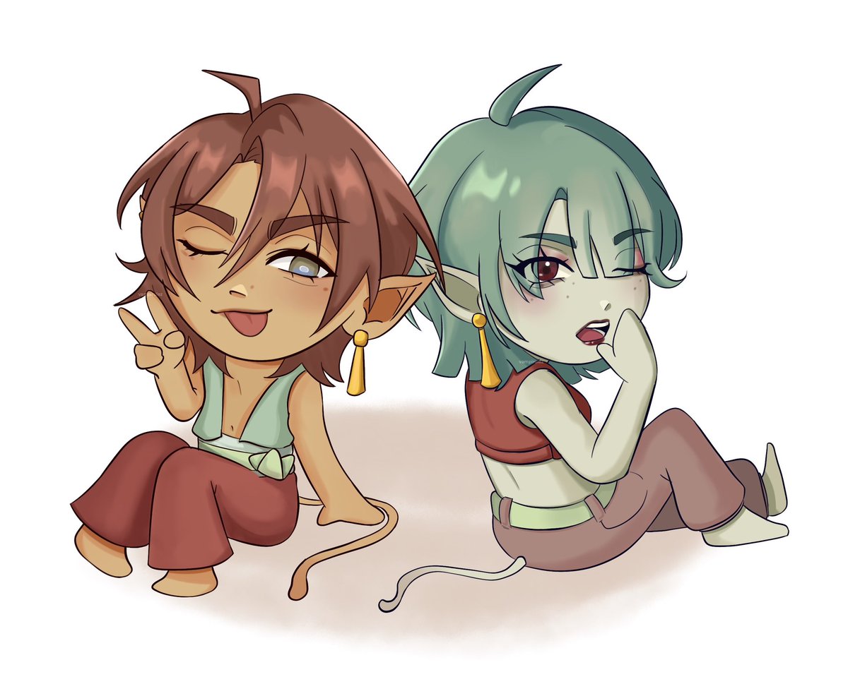 suisexi's tweet photo. 🧡 #artfight attack 
for iwantbowlofrice on artfight 🎭
(characters: wan &amp; fan)

#teamcomedy #artfight2026 https://t.co/XSGRX6yf7O