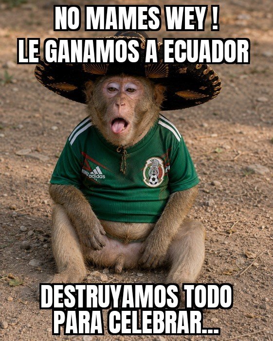 leninleal1973's tweet photo. @OmarCepedaCastr @GobCDMX Mexicanos = Monos 🤣🤣🤣🤣 ciudad de mexico 🤣🤣🤣 #mexico #MexicoDaVergüenza #mundial #mundialdefútbol #mundialdefútbol2026 #copafifa #fifa https://t.co/0GflPnhA6K