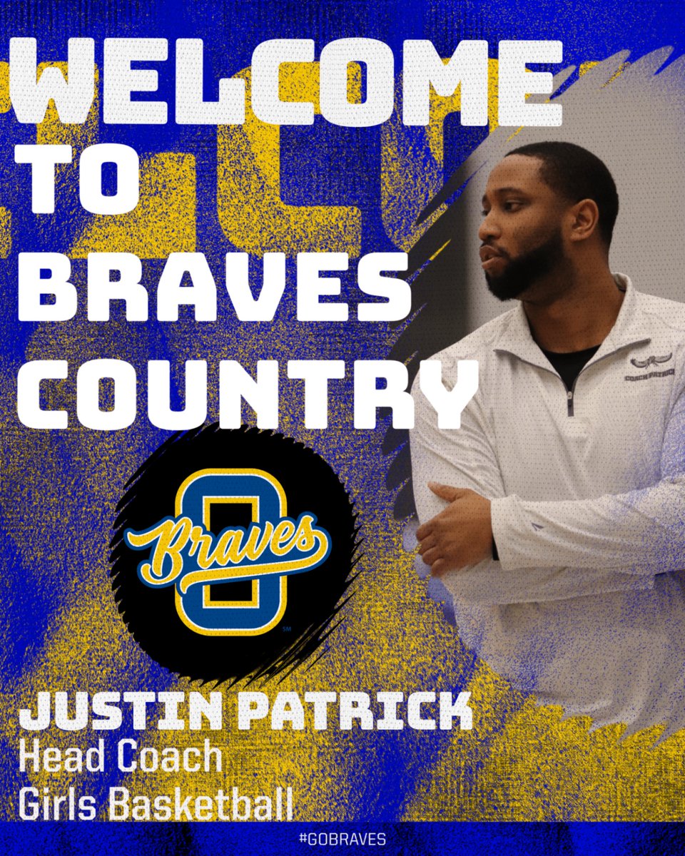 OHSathletics's tweet photo. Excited to announce Coach Patrick will be taking over the Girls Basketball program, pending board approval. 

Welcome to the Team! 

https://t.co/UZKSW885x1

#GoBraves https://t.co/hjWKoA8P6Z