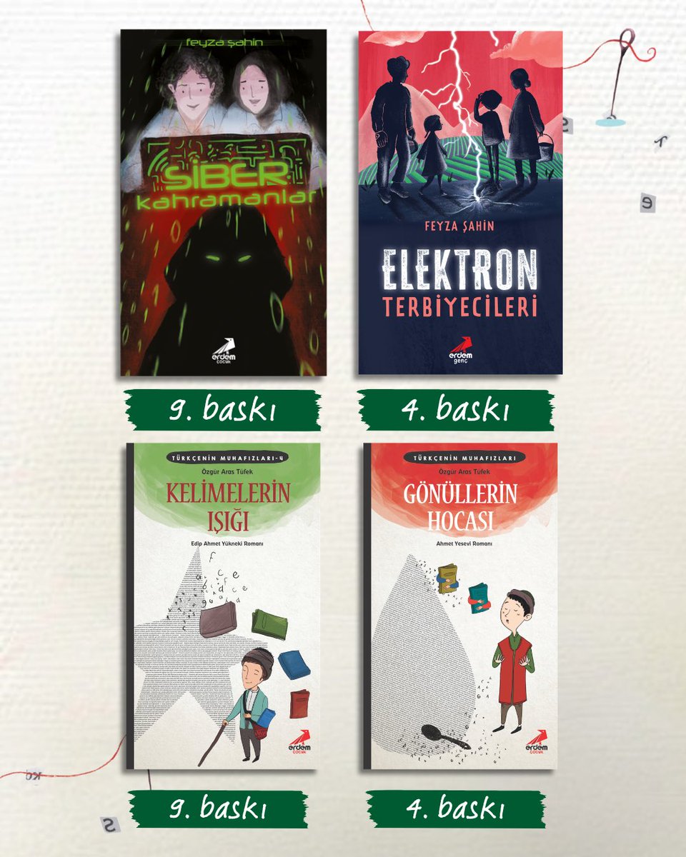 erdemyayingrubu's tweet photo. Haziran’da Erdem Çocuk’ta güzel şeyler oldu! 📚✨

Sevilen kitaplarımız okurlarımızın ilgisiyle yeniden baskıya girdi.
Kimi 2. baskıya, kimi 9. baskıya, kimi ise tam 26. baskıya ulaştı!

Macera, bilim, tarih ve değerler dünyasına açılan kitaplarımız yeniden raflarda. https://t.co/gHwOiJd84K