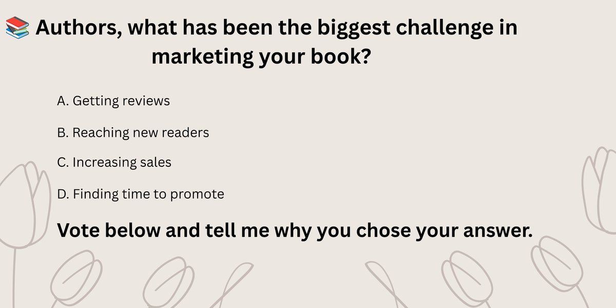 MercyJames11304's tweet photo. Let's start a conversation.

Marketing a book isn't always easy, and every author's journey is different.#BookMarketing #BookPromotion #IndieAuthors #AuthorLife https://t.co/FtkJVexAnh