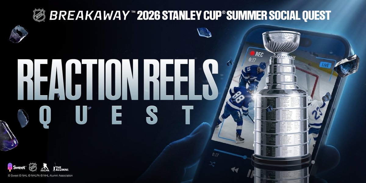 NHLBreakaway's tweet photo. Our first Summer Social Quest runs until July 5!

Drop your real reaction to the Stanley Cup®. 15–30 seconds. Tag @NHLBreakaway. Simple. Fun. Counts toward your 3-quest reward.

Learn more and claim your free Day with the Cup collectible https://t.co/GjWxn3Gn0F https://t.co/uF9YJdAckf