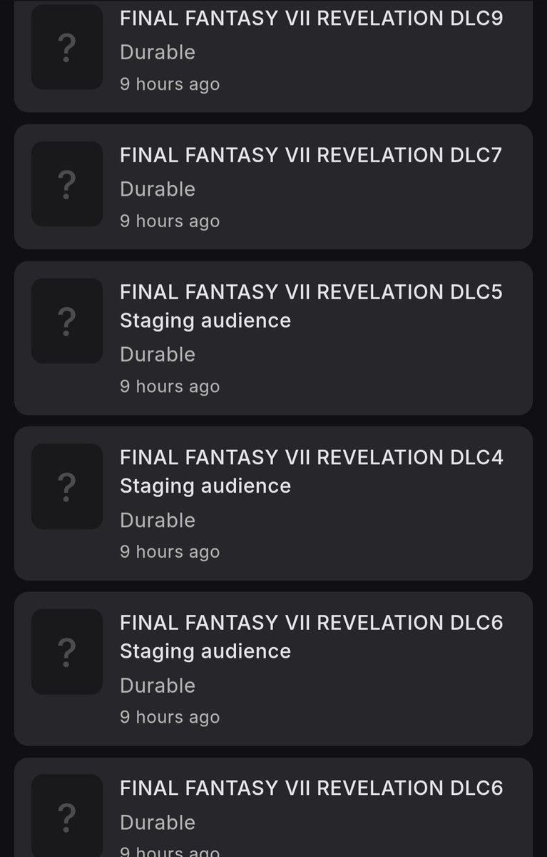 SilverWield's tweet photo. Somebody at Epic is getting fired 😬

Leaked 9 dlcs planned for #FF7Revelation https://t.co/Ga8AwYPOSW