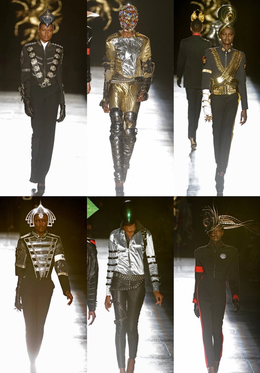 58applhead's tweet photo. designer philip traecy’s spring RTW 2013 collection debuted at london fashion week in 2012, displaying MJ’s archival pieces. i love seeing his fashion honored https://t.co/c3mRjyF3U3