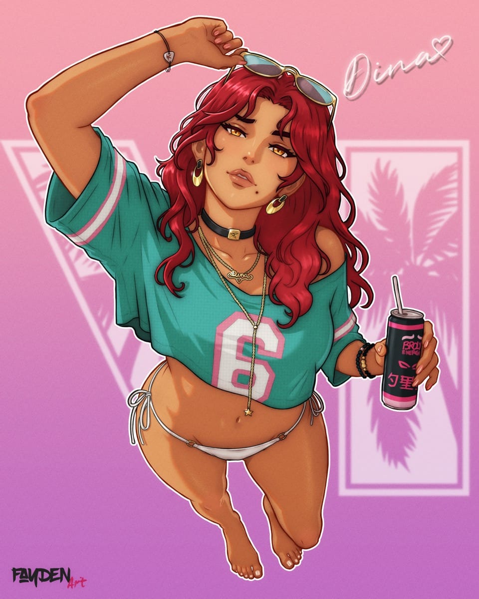 FaydenArt's tweet photo. GTA 6 Cover girl and it’s my character Dina.

#Animeart #oc #GTAVI https://t.co/ZJMKpMpXhZ