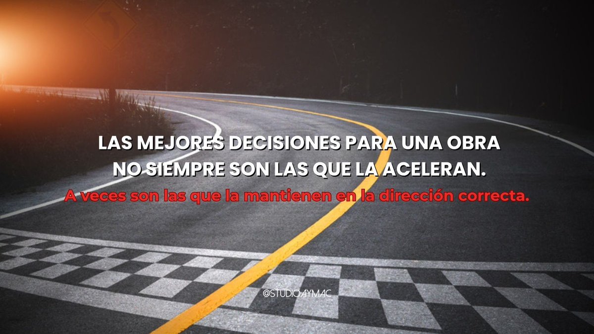 StudioAYMAC's tweet photo. Después de acompañar distintos procesos de desarrollo, hay algo que vemos una y otra vez: No todas las oportunidades merecen un sí.

Algunas desvían una obra más de lo que la acercan a su propósito.🏁 https://t.co/LcB21a4Nfh