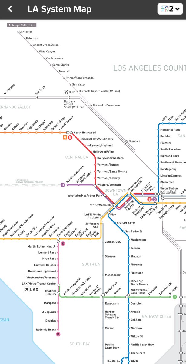 tstaub's tweet photo. Hey @Citymapper, the LA Metro map needs an update to show the D extension https://t.co/JIyDG0pJc0