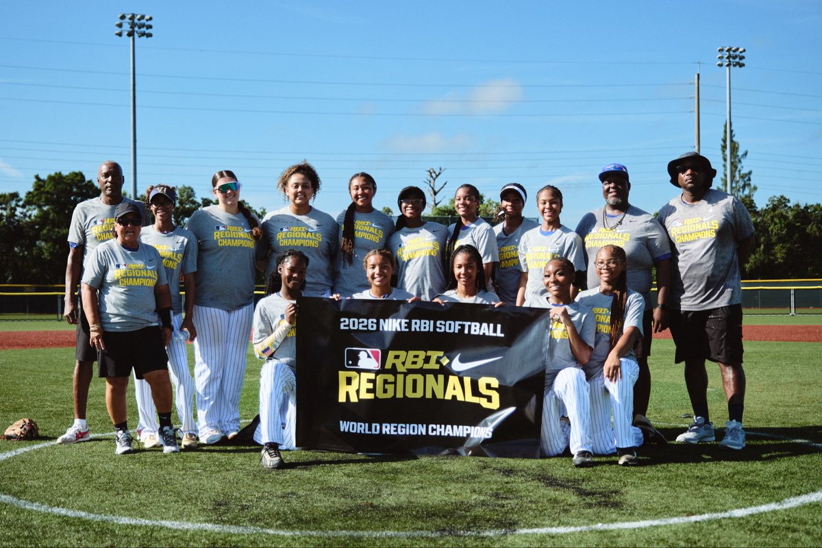 MLBRBI's tweet photo. HEADED TO THE SHIP‼️🏆
Congratulations to USVI NIKE RBI on winning the World Softball Regionals and advancing to the NIKE RBI Softball World Series in August! https://t.co/21dDPTeUIh