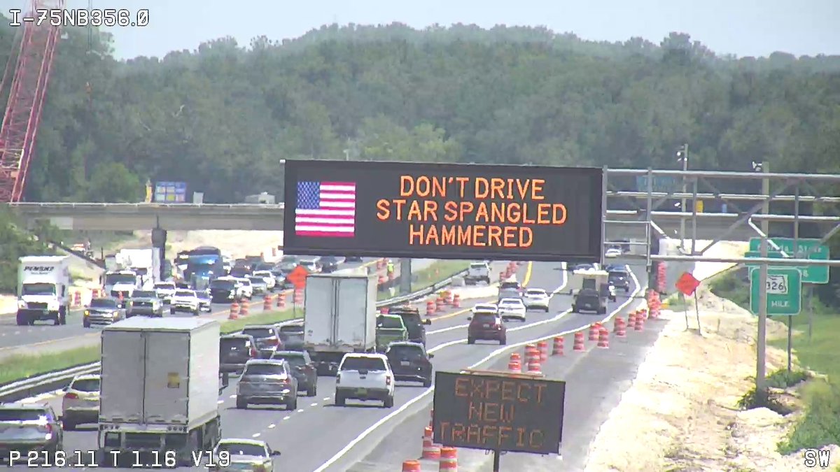 MyFDOT's tweet photo. Our Founding Fathers would have wanted you to slow down. 

Drive safe this holiday weekend by obeying the posted speed limits and never getting behind the wheel under the influence of impairing substances. https://t.co/7yRBLDCf0S