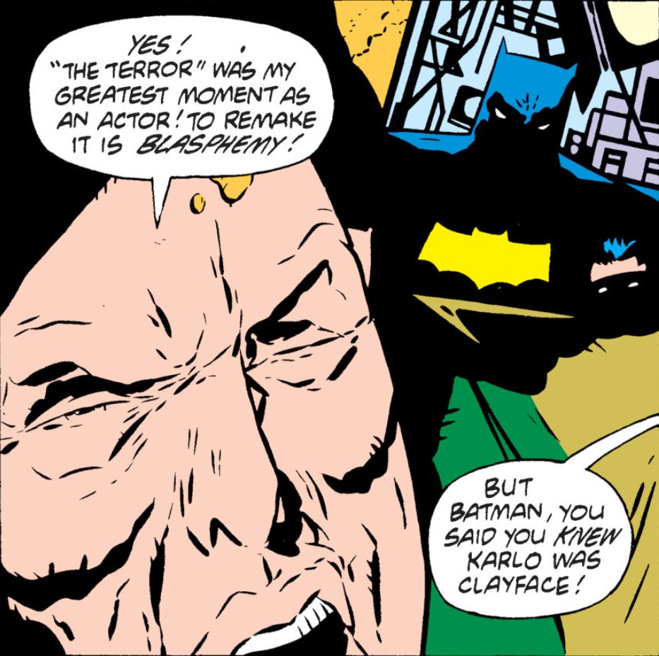 CoolDude98645's tweet photo. It's a shame more hasn't been done with it because Clayface's original motivation of seeking vengeance over a remake of his movie being made feels more relevant than ever right now https://t.co/ivvujfhc7Z