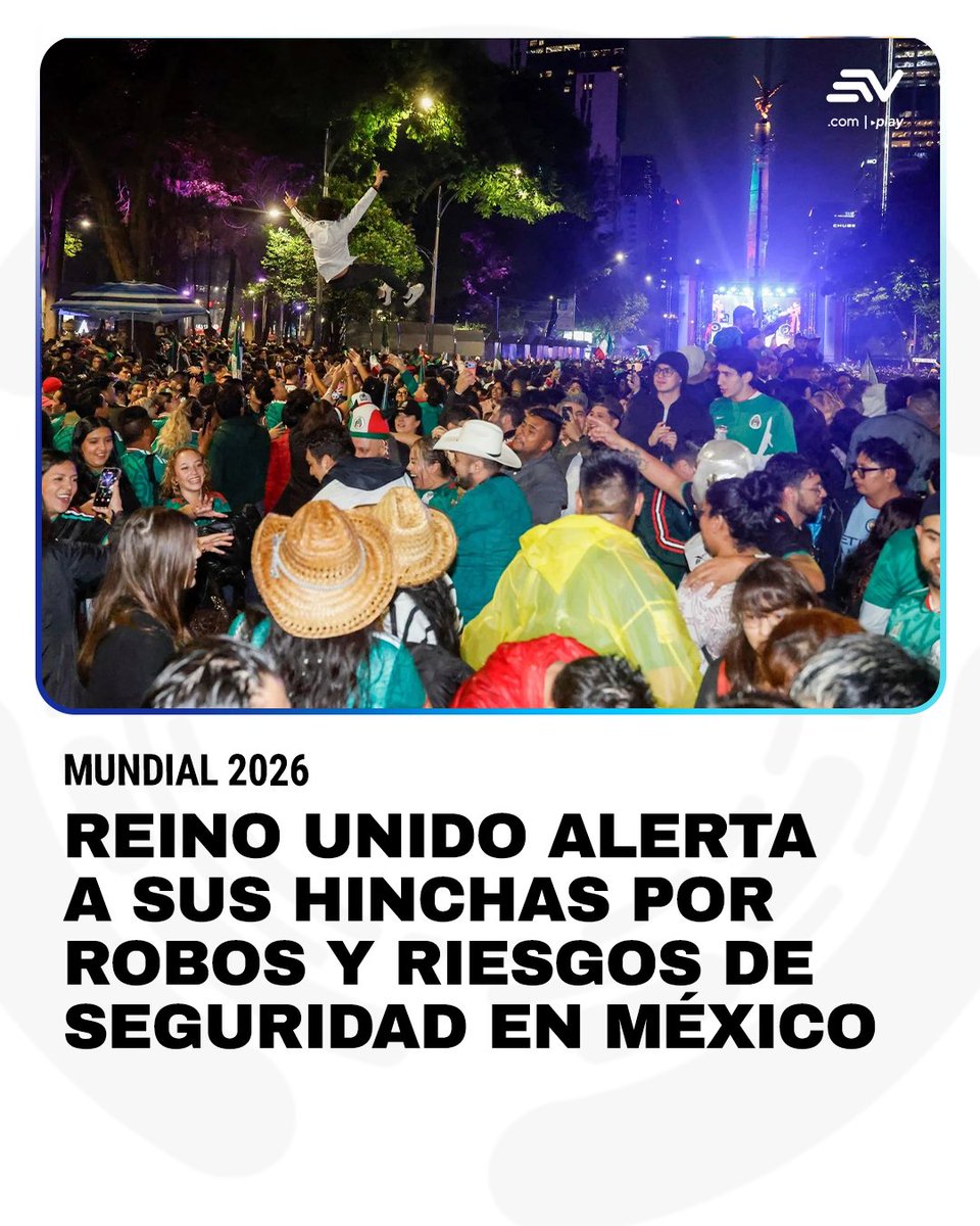 EcuavisaInforma's tweet photo. ⚠️ Reino Unido emitió una alerta para sus ciudadanos que viajarán a México por el Mundial 2026, con recomendaciones de seguridad ante los riesgos de inseguridad durante el torneo. Más detalles 📲 https://t.co/z2paMsEbcB https://t.co/f629Ytq8Nb