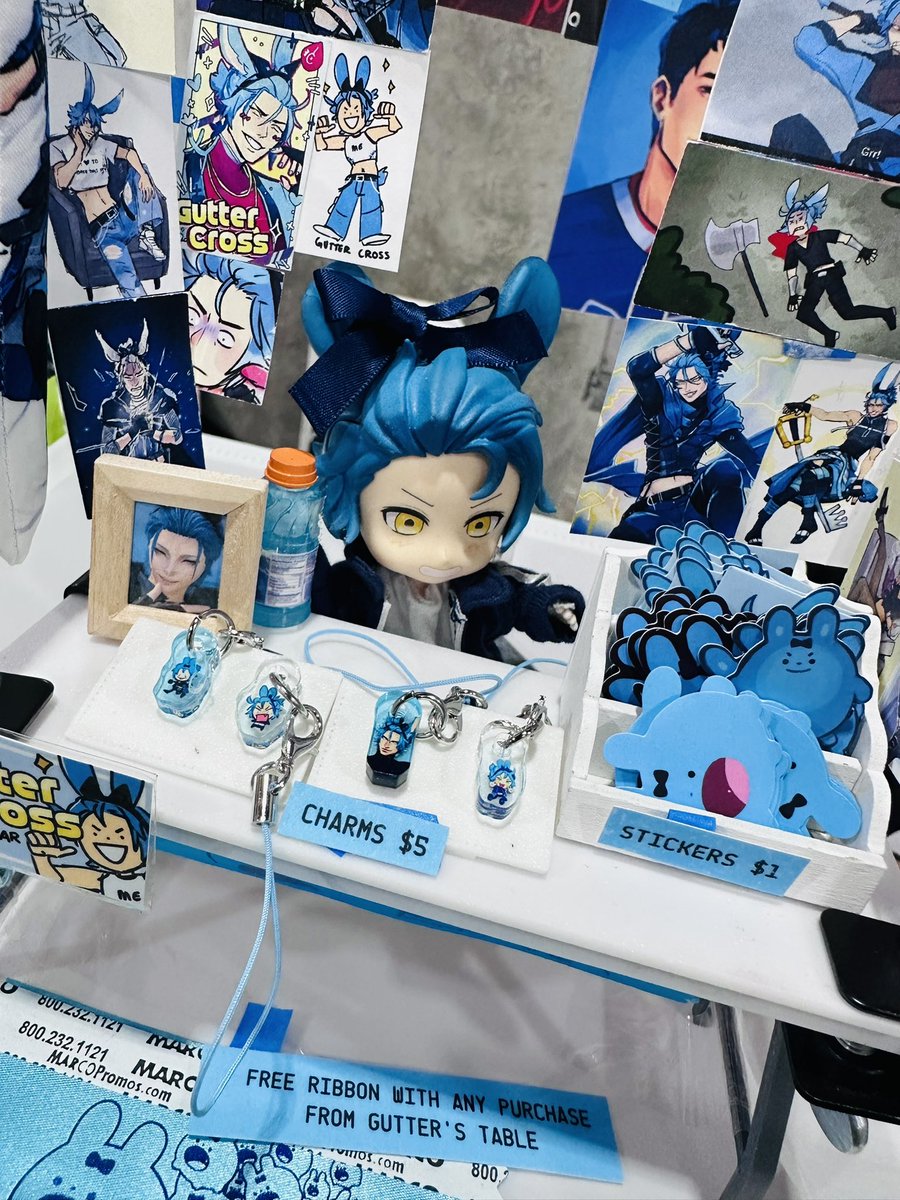 All set up with his new charms and stickers and prints!!!! He