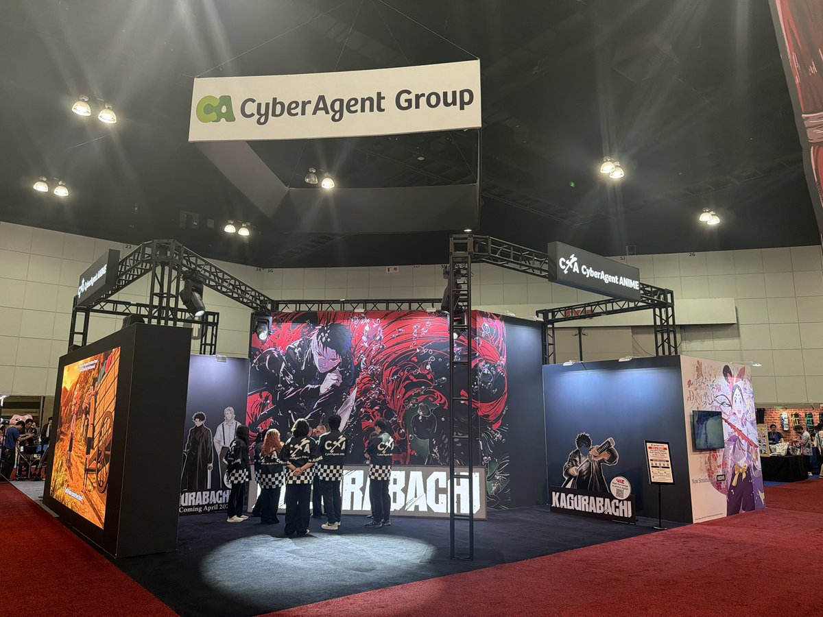 animetv_jp's tweet photo. KAGURABACHI at the CyberAgent ANIME booth at Anime Expo 2026! #AX2026 https://t.co/WDE0tMzbyV
