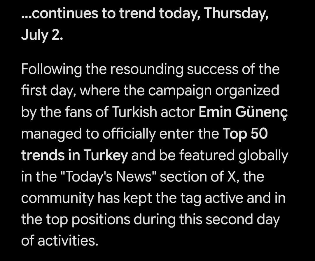 EminGGlobal's tweet photo. Keep pushing until the very end!

We're in the Top 50. Let's finish stronger than ever!

23DaysForEminGünenç

#EminGünenç https://t.co/aA5RGQix3i