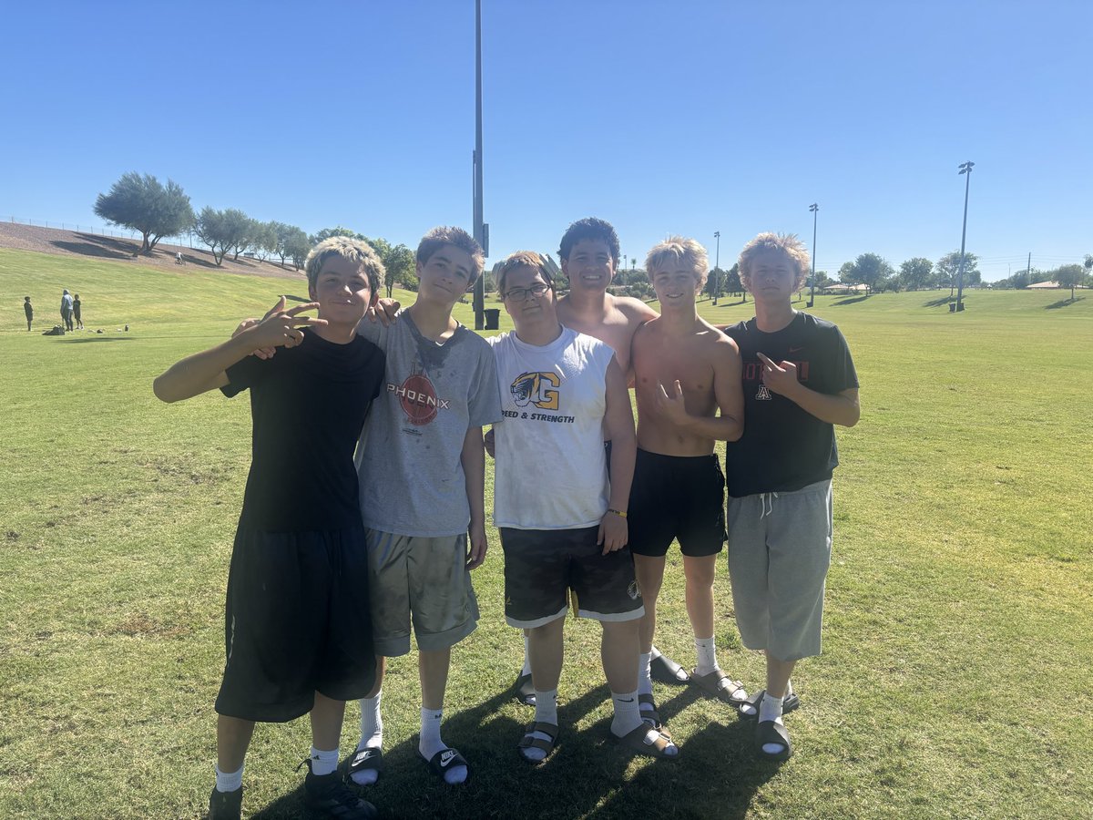 Coach_shelzi's tweet photo. Another day of work at discovery! Love this group, can’t wait for August! Go tigers! #recuitthem 

Gilbert highschool 

@Carlosfl0rez 6’2 225 DT/T 2028

@michaelo14_ 5’10 170 WR/ATH 2027 https://t.co/qgDqZih075