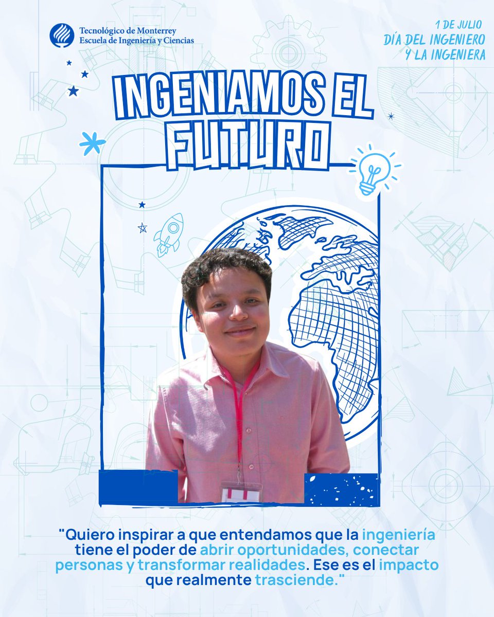 IngenieriasTec's tweet photo. En el marco del Día del Ingeniero y la Ingeniera, conocemos la historia de Juan Pérez, estudiante de Ingeniería Industrial de @Tec_CCM, quien ha convertido sus conocimientos en proyectos que mejoran la calidad de vida de cientos de personas. 👷🏼‍♂️🫂 https://t.co/Uz2aXHsIeM