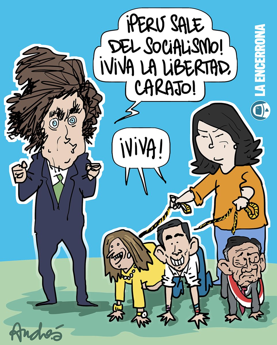 otravezandres's tweet photo. ¡Viva la libertad! (publicado ayer en @laencerronaperu). https://t.co/P39UlQWwic