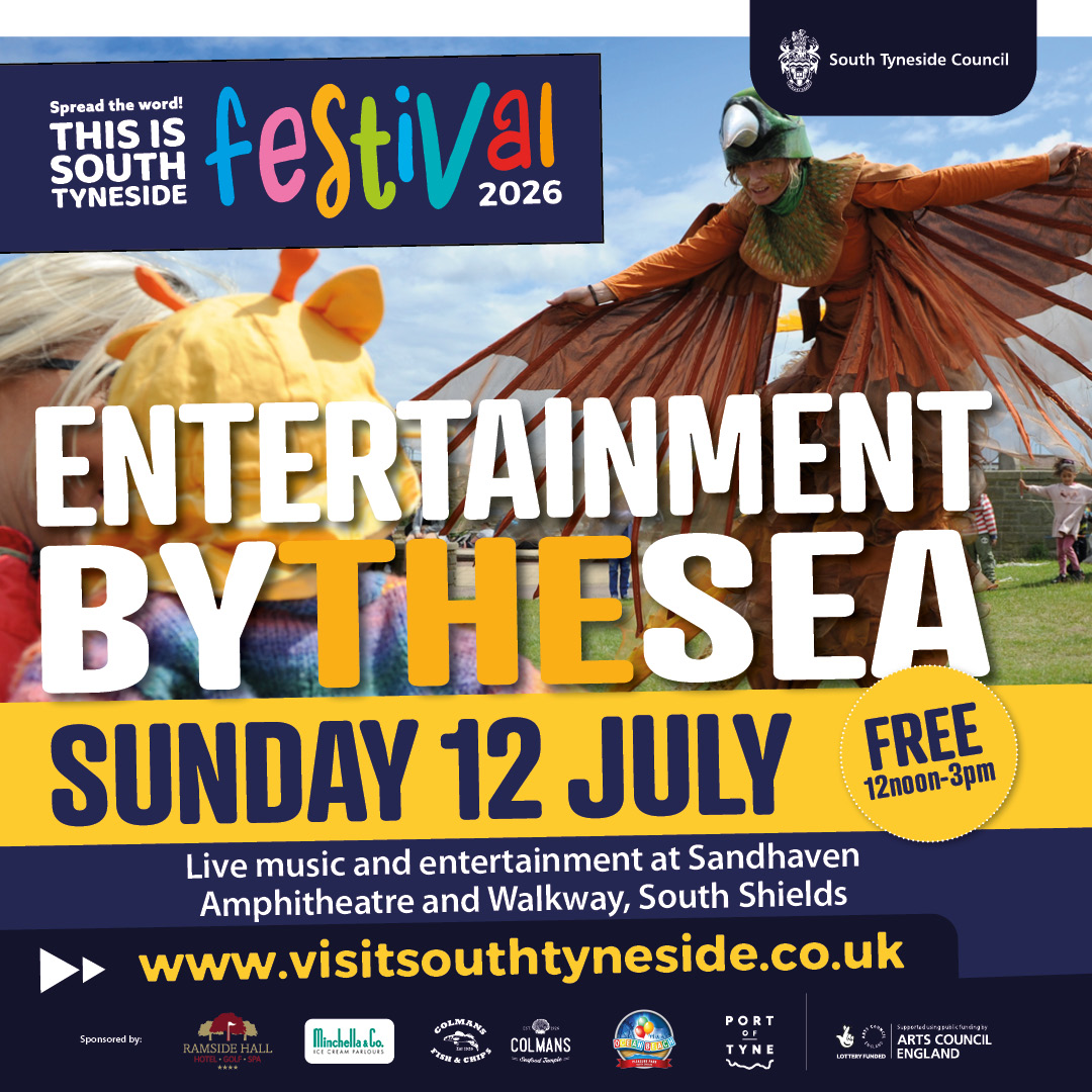 STynesideEvents's tweet photo. Join us at Sandhaven Amphitheatre and Walkway on Sunday 12 July, 12noon - 3pm, for a FREE afternoon of giant creatures, magical characters, live music, family activities and interactive performances.

Find out more at: https://t.co/ZoEDGP9Szw https://t.co/w5ARU6WidN