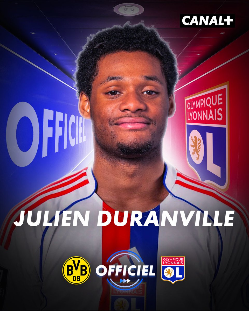CanalplusFoot's tweet photo. Julien Duranville débarque à l'OL ⚡️

L'ailier belge, réputé pour sa qualité de dribble et sa vitesse, paraphe un contrat jusqu'en 2031 en provenance de Dortmund 🇧🇪✍️ https://t.co/boZHHokA2N