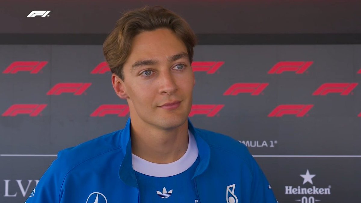 MercedesAMGPCF1's tweet photo. 🚨 Q: "How you fell after the win?"

George 🗣️"The last two weeks, I think, have been a couple of weeks where I've learned a huge amount from what I need of the car, and this has been really great to sort of see what I need, how I need to change maybe my driving style, put it into practice, and then win the race at the first time of trying this sort of new approach. Normally Austria being low-grip, very hot rear tyre deg, they're not normally the factors that I like, but to win was good, it was a good step forward, and now I feel I can start to build from that"