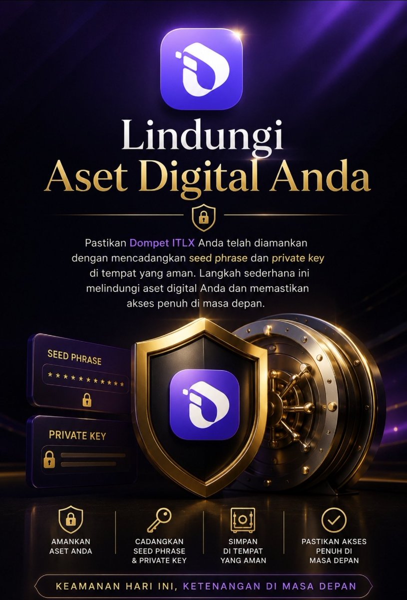 Beti_22's tweet photo. Pastikan Dompet ITLX Anda telah diamankan dengan mencadangkan seed phrase dan private key di tempat yang aman. Langkah sederhana ini melindungi aset digital Anda dan memastikan akses penuh di masa depan.
#InterLink #ITLG #ITL #InterLinkSeoulPrivateMainnet https://t.co/HBoORG58EG
